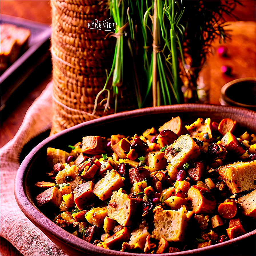 Rustic Rye Bread Stuffing Png 06272024 PNG image