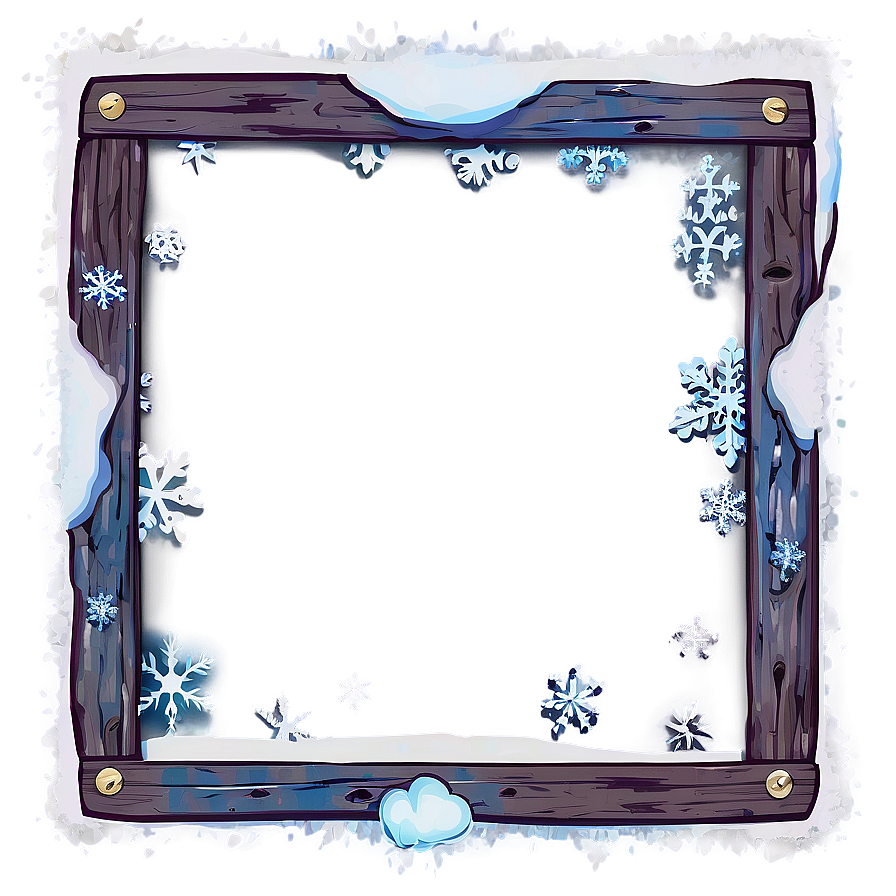 Rustic Snow Border Png Nqc11 PNG image