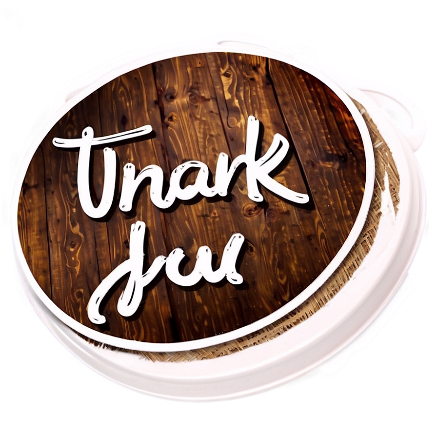 Rustic Thank You Stickers Png Sil PNG image