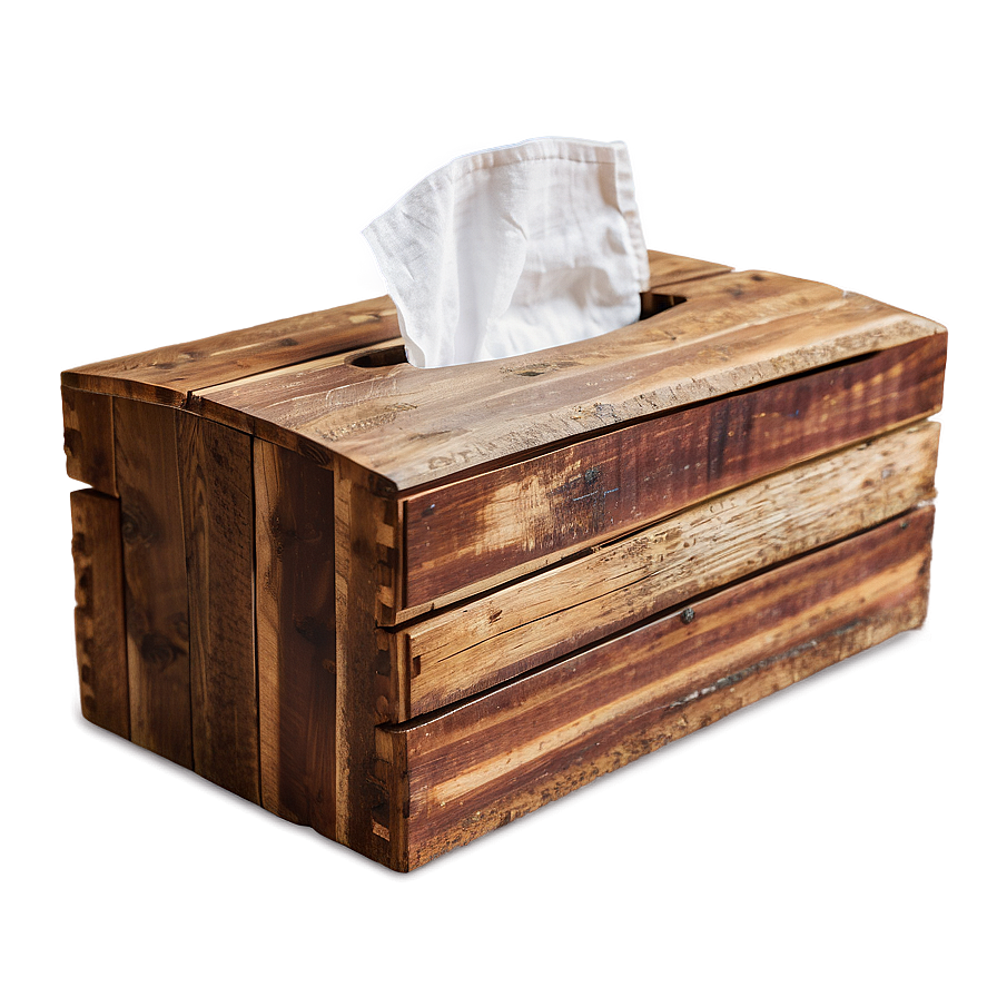 Rustic Tissue Box Png Fvv60 PNG image