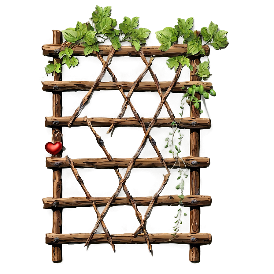 Rustic Trellis For Vines Png 06282024 PNG image