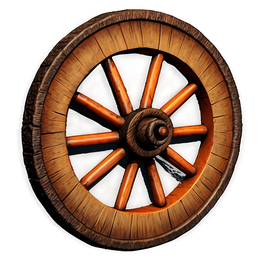 Rustic Wagon Wheel Png 06132024 PNG image