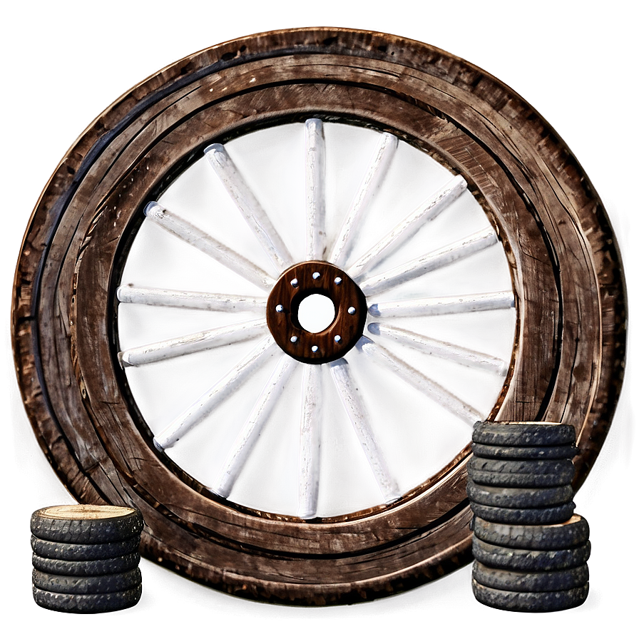 Rustic Wagon Wheel Png 06132024 PNG image