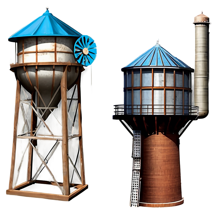 Rustic Water Tower Design Png 35 PNG image