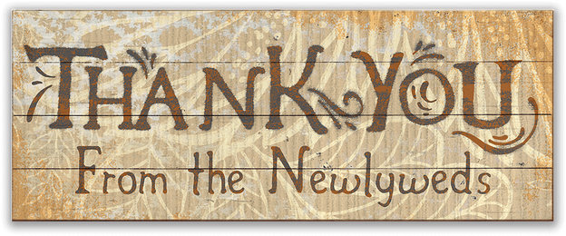 Rustic Wedding Thank You Sign PNG image