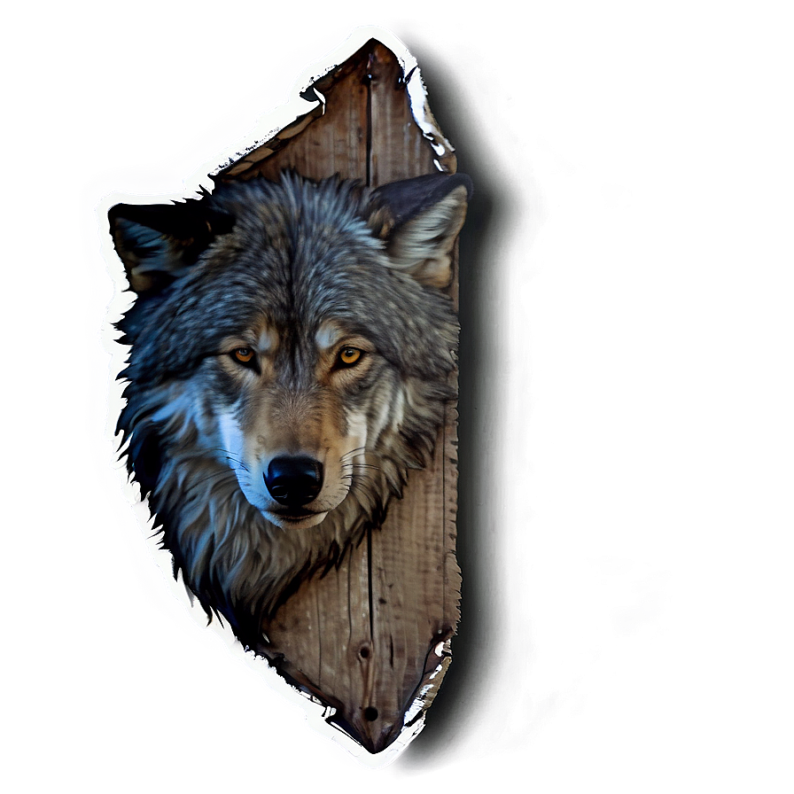 Rustic Wolf Head Farmhouse Decor Png Qwl13 PNG image