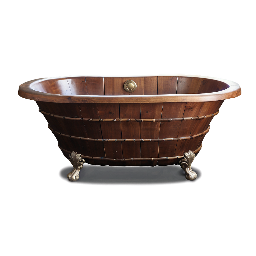 Rustic Wooden Bath Tub Png Mvb PNG image