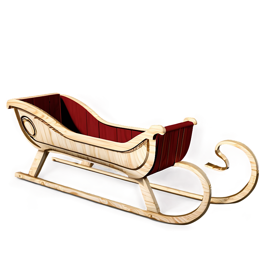 Rustic Wooden Christmas Sleigh Png Hqo PNG image