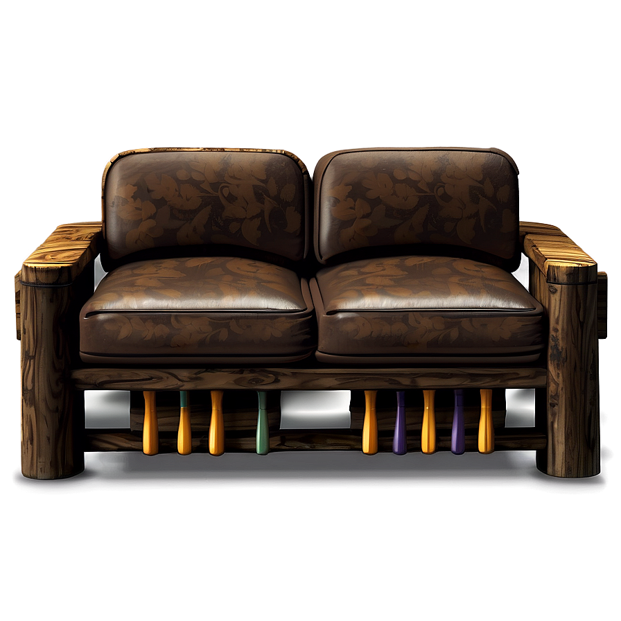 Rustic Wooden Couch Png Lly PNG image