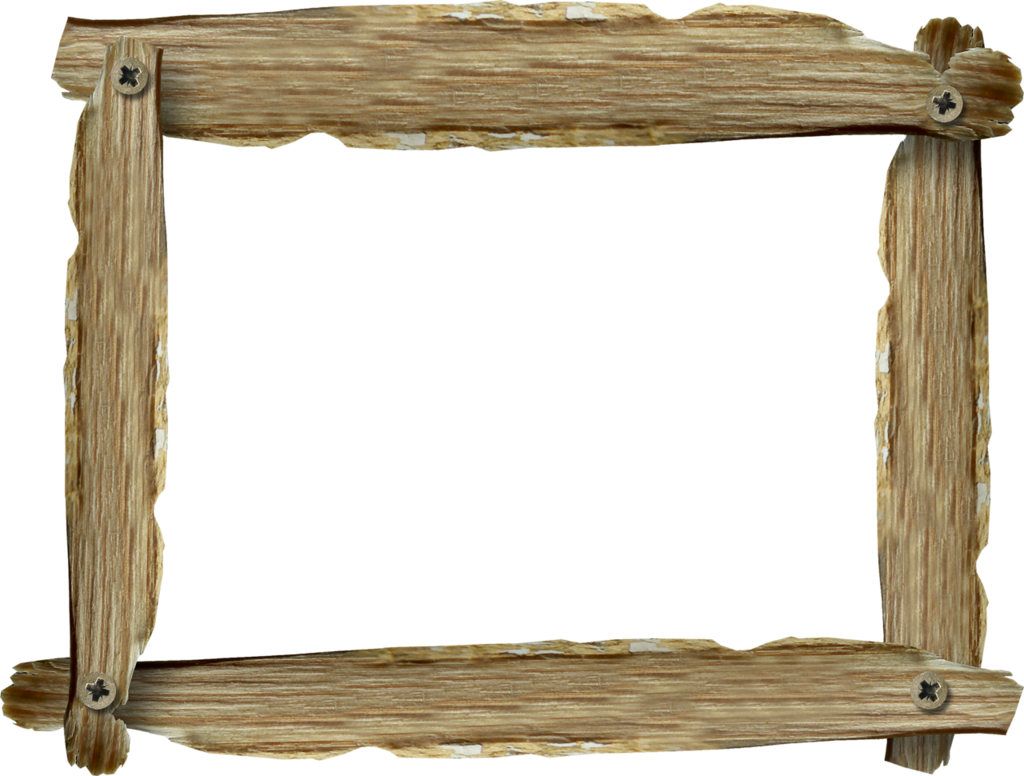 Rustic Wooden Frame PNG image