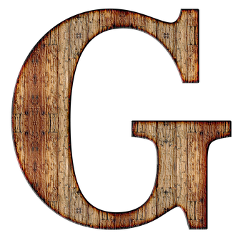 Rustic Wooden Letter G PNG image