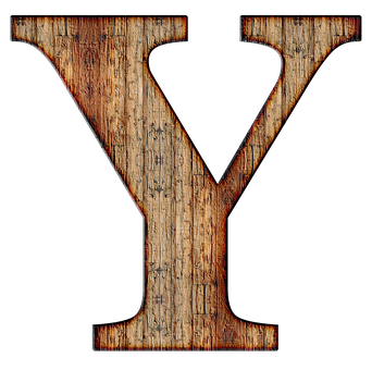 Rustic Wooden Letter Y PNG image