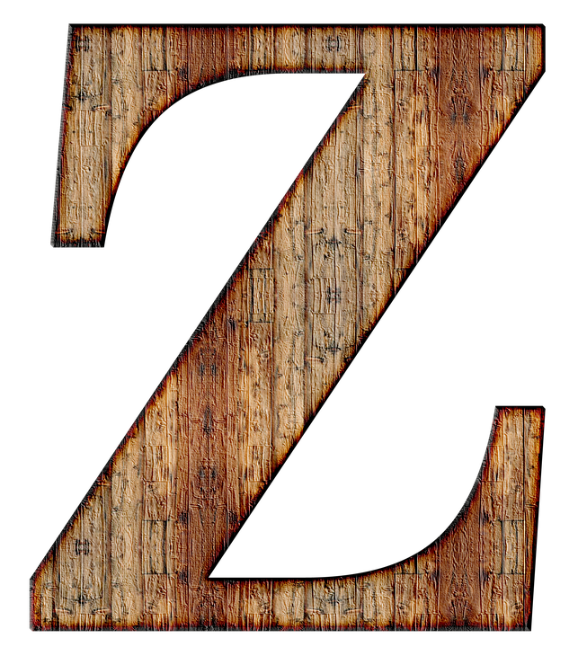Rustic Wooden Letter Z.png PNG image