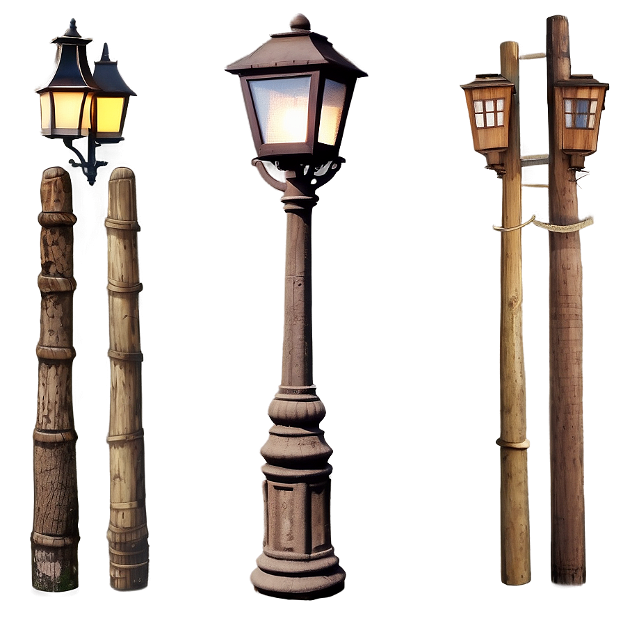 Rustic Wooden Light Post Png Ysf PNG image