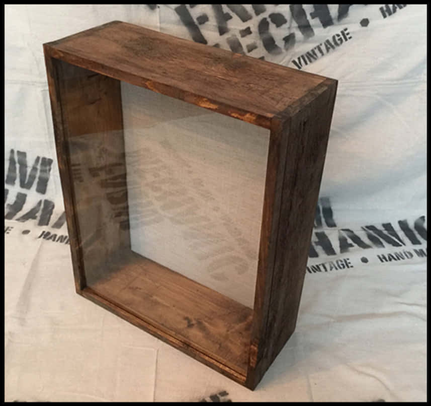 Rustic Wooden Shadow Box PNG image