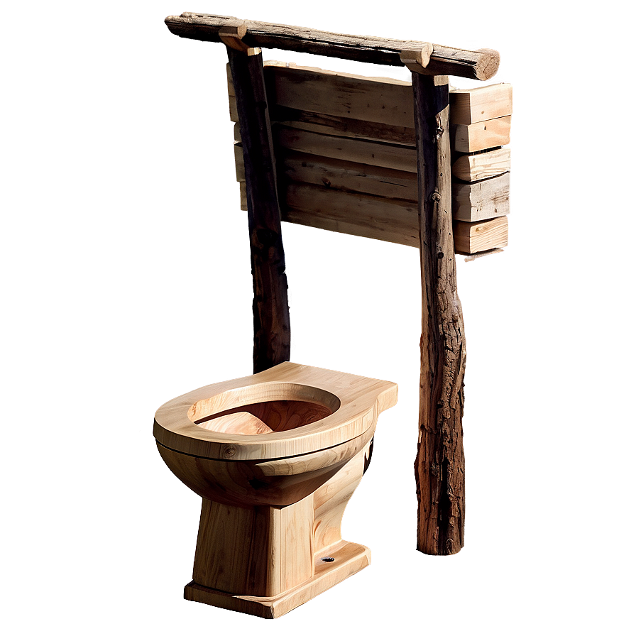 Rustic Wooden Toilet Png Wxc PNG image