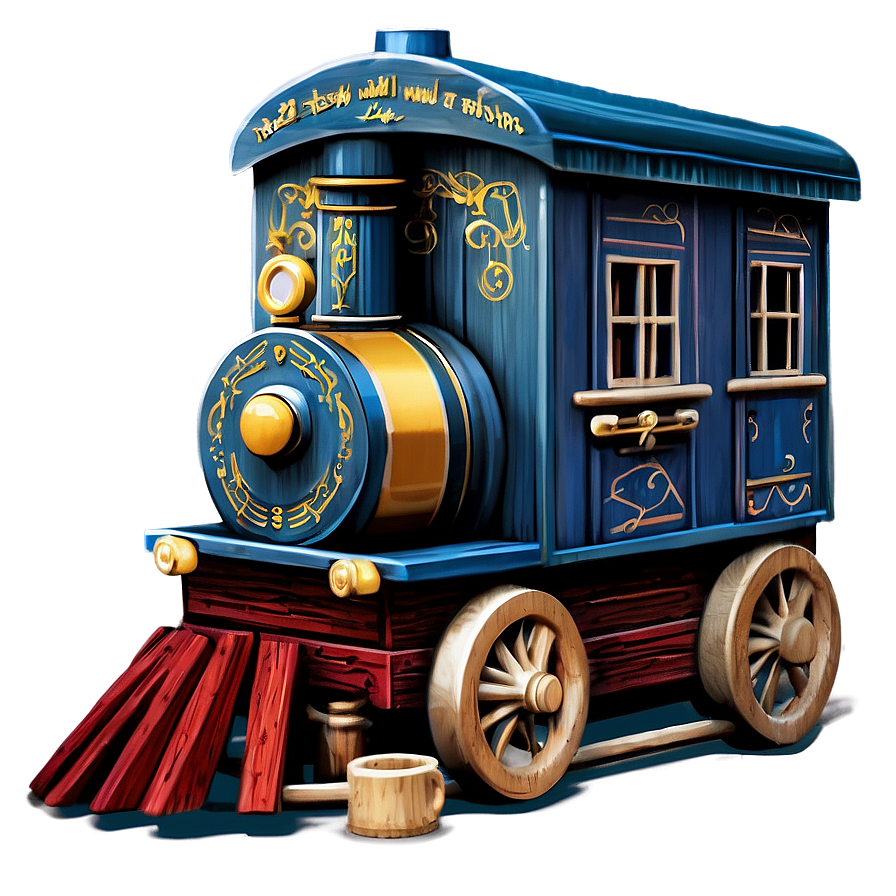 Rustic Wooden Train Png 15 PNG image