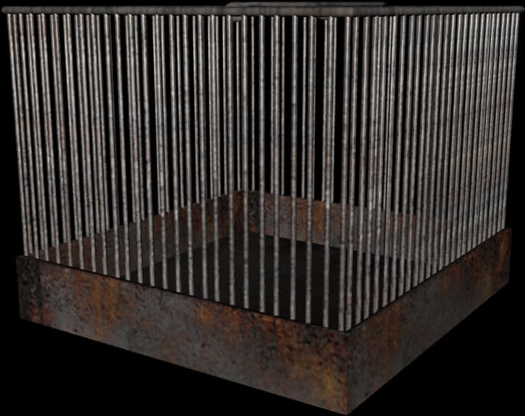 Rusty Jail Cell Bars3 D Render PNG image