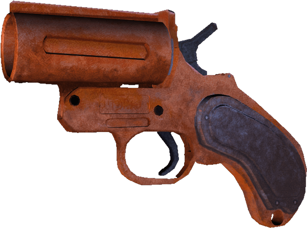 Rusty Revolver Isolated PNG image