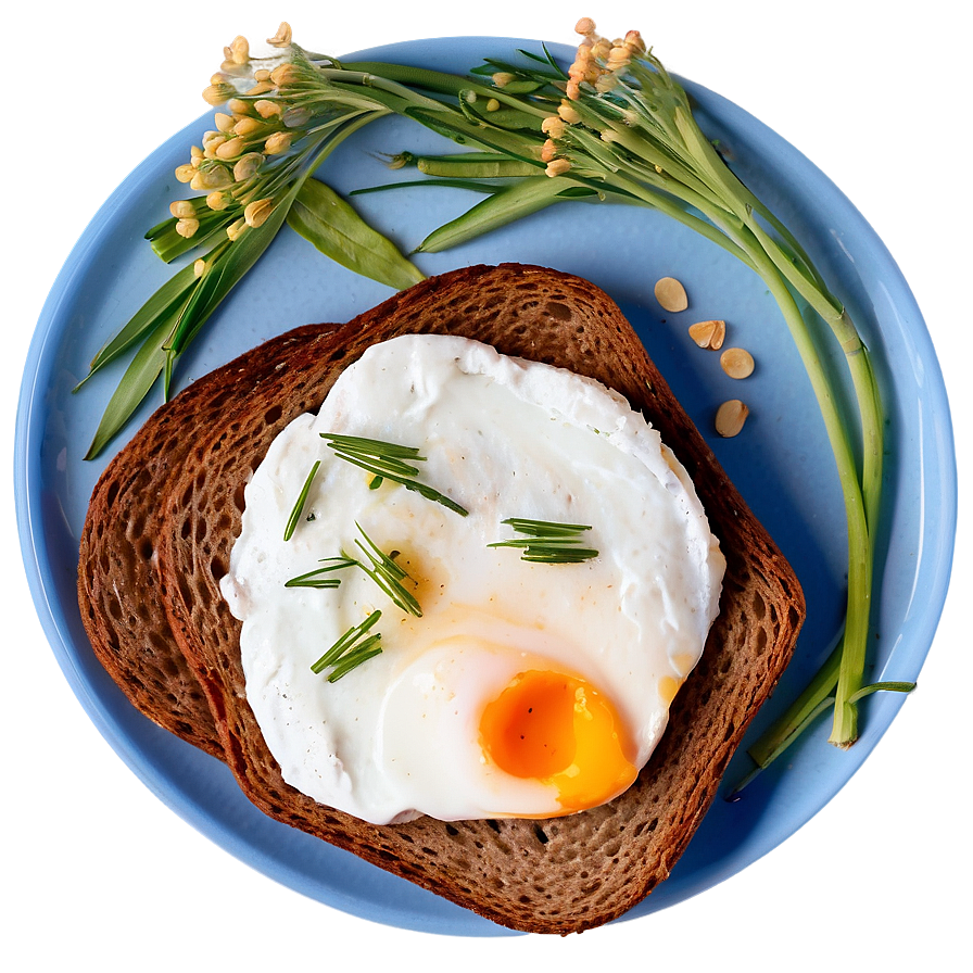 Rye Bread With Poached Eggs Png 23 PNG image