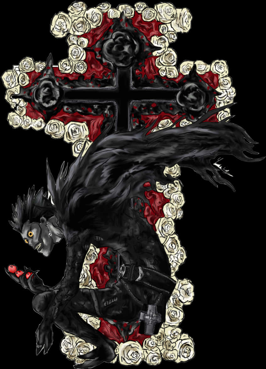 Ryuk Death Note Gothic Art PNG image