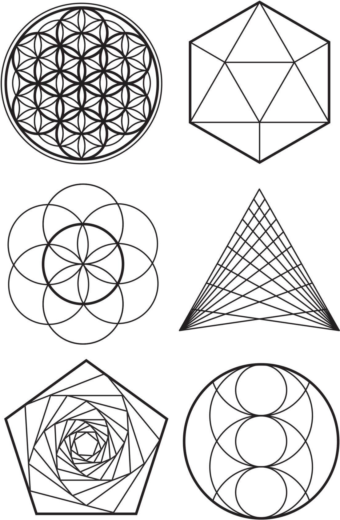 Sacred Geometry Vector Set PNG image