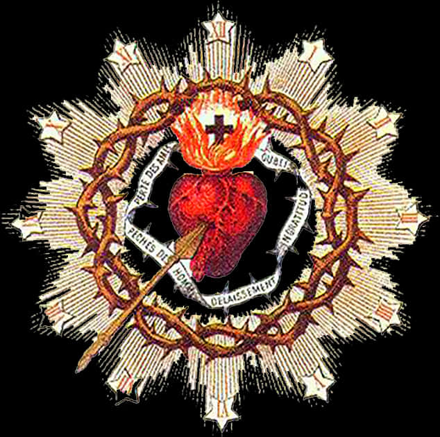 Sacred Heart Symbol Artwork PNG image