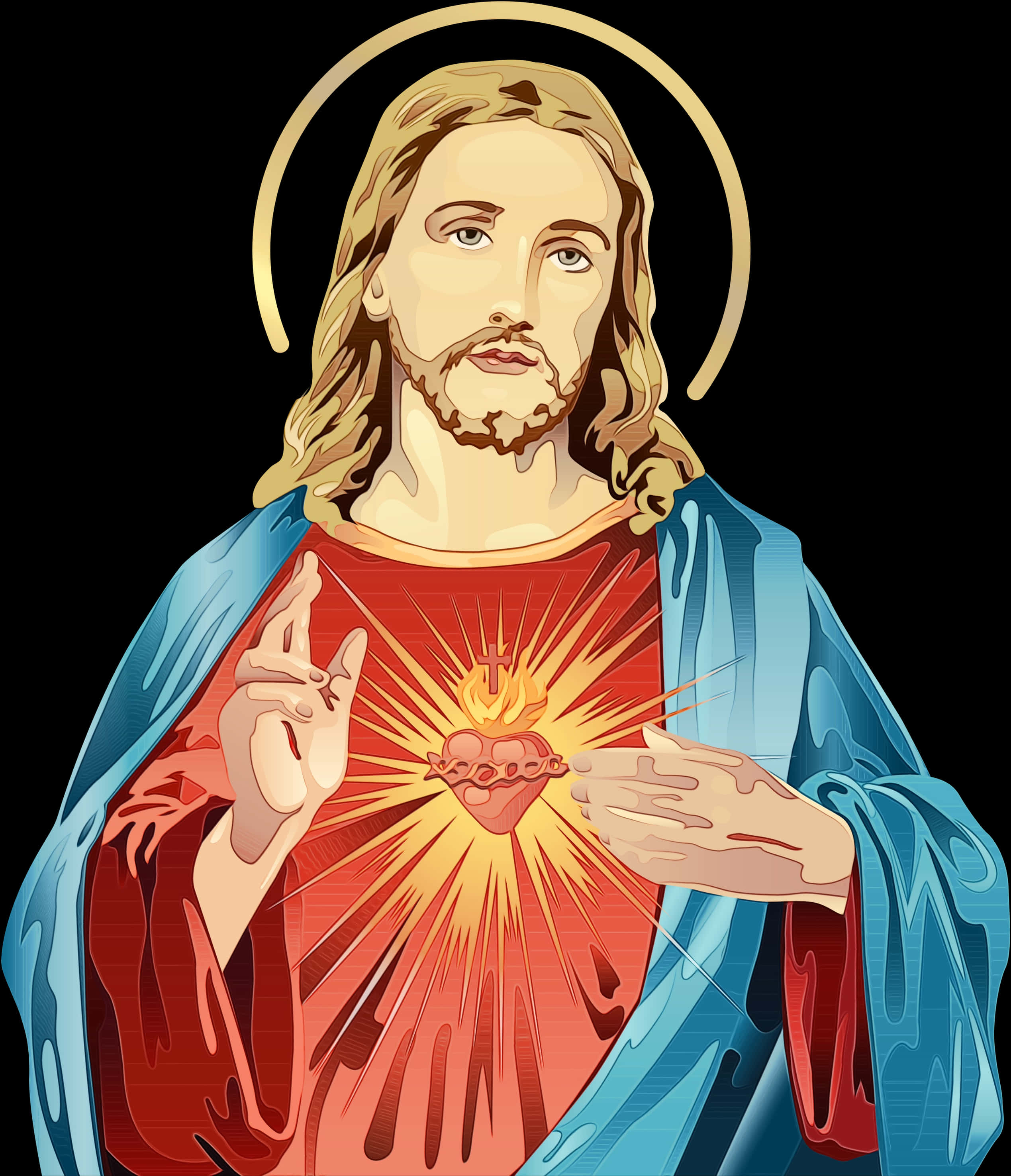 Sacred Heartof Jesus Illustration PNG image
