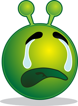 Sad Alien Emoji PNG image