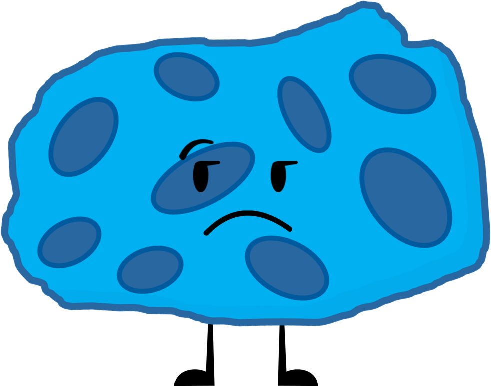 Sad Cartoon Asteroid PNG image