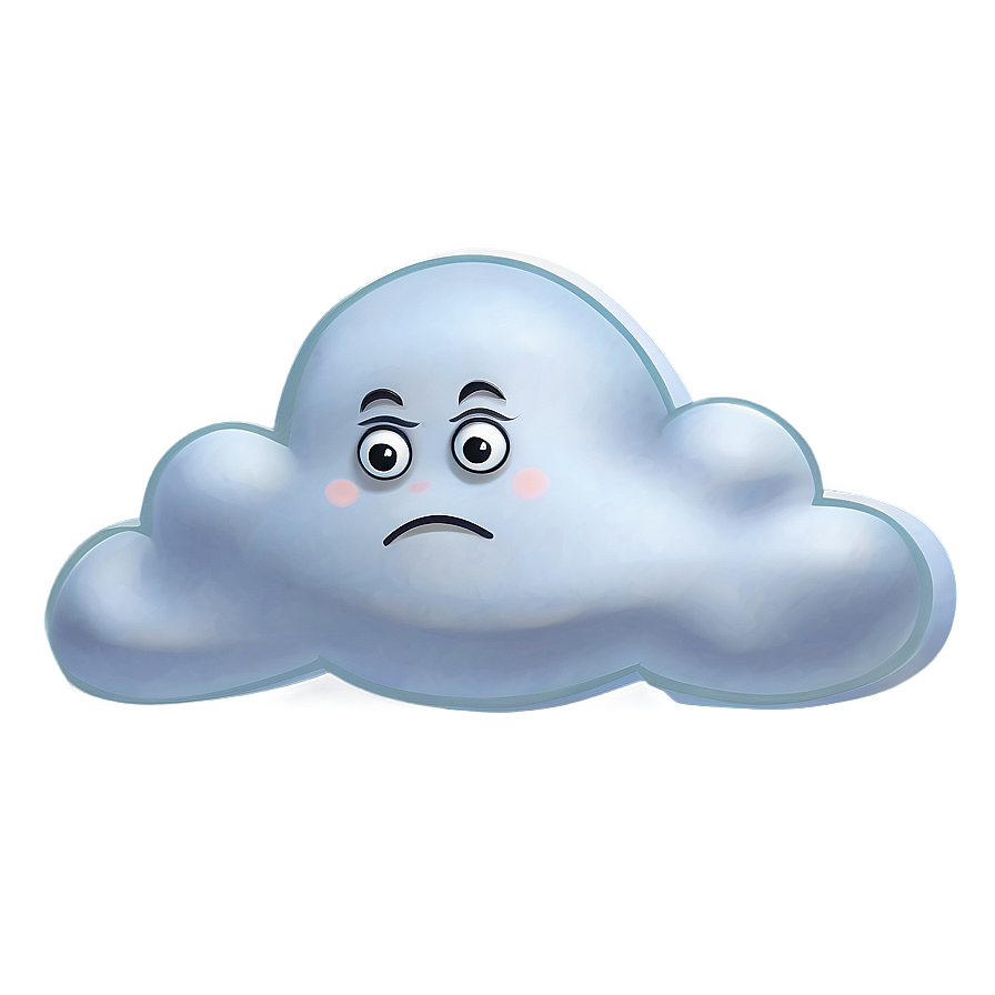 Sad Cartoon Cloud Png 05252024 PNG image