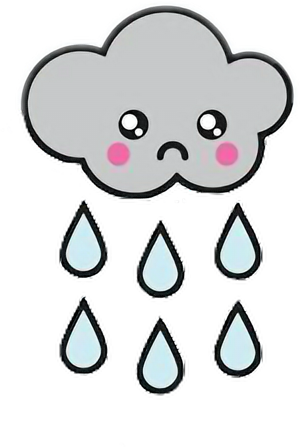 Sad_ Cartoon_ Cloud_ Raining_ Tears PNG image