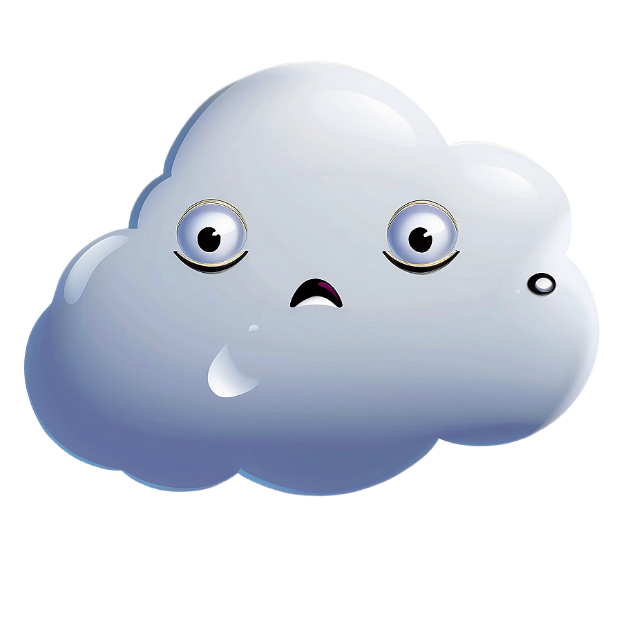 Sad Cloud Cartoon Png 06122024 PNG image