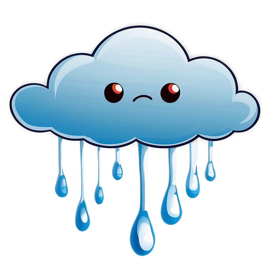 Sad Cloud Cartoon Png 06122024 PNG image