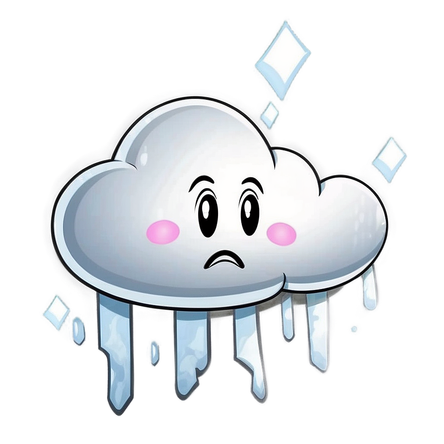 Sad Cloud Cartoon Png Exl94 PNG image