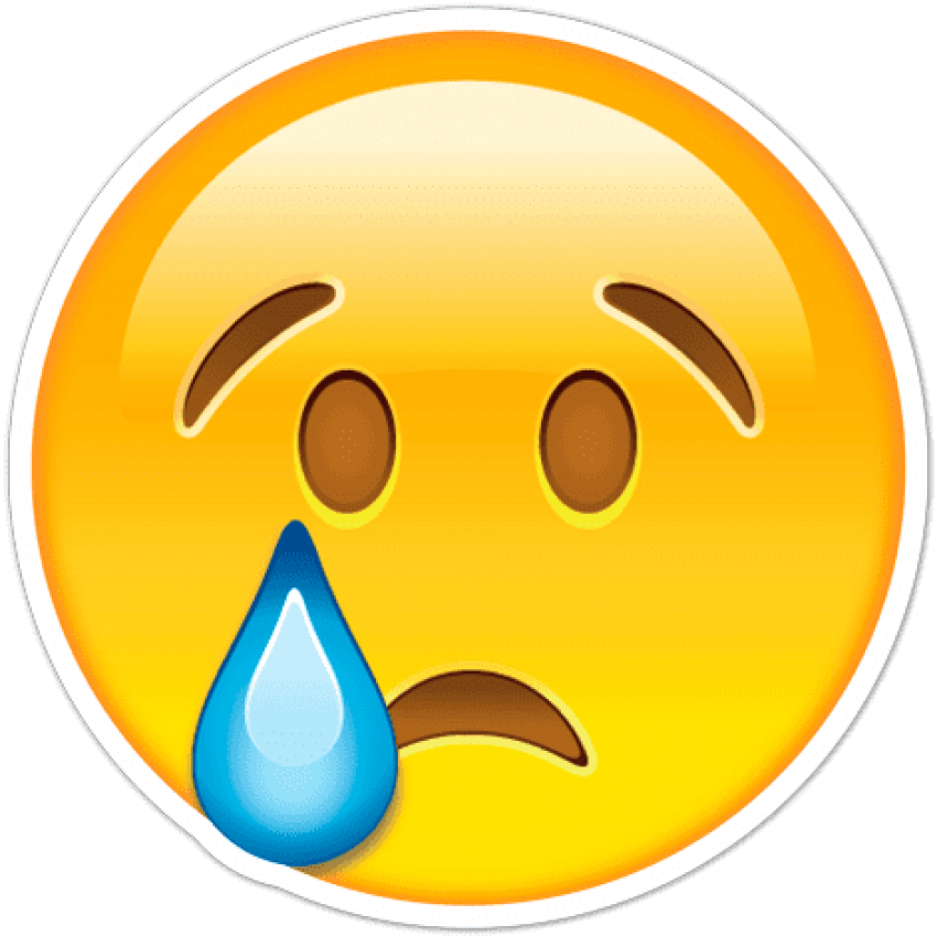 Sad Face Emojiwith Tear.png PNG image