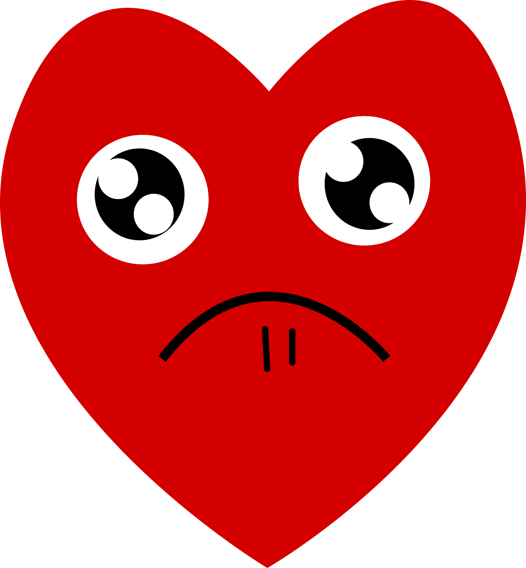 Sad Heart Eyes Clipart PNG image