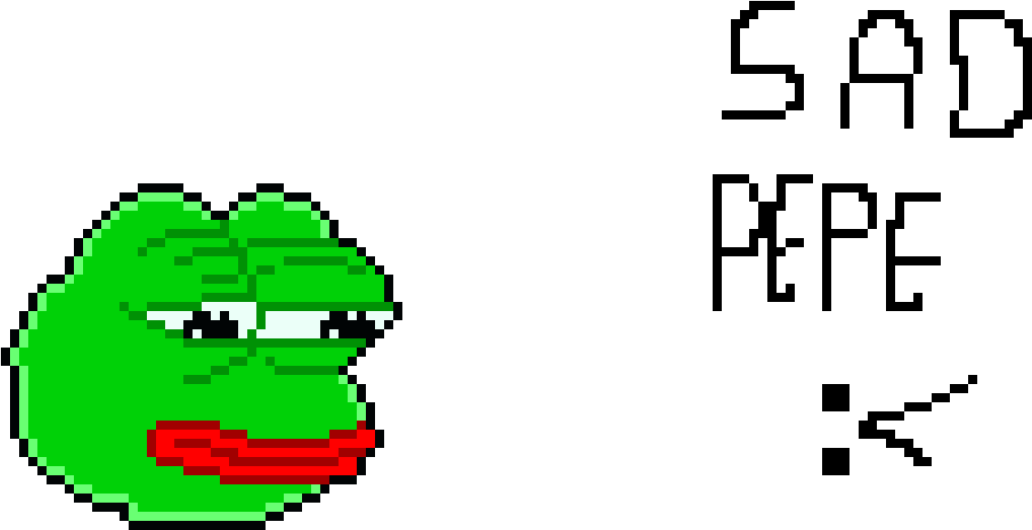 Sad Pepe Pixel Art, Hd Png Download PNG image