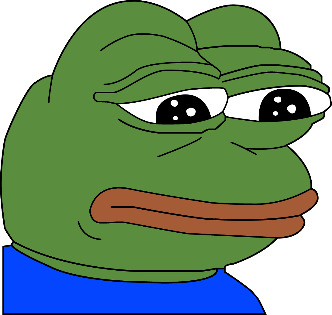 Sad_ Pepe_the_ Frog_ Vector PNG image