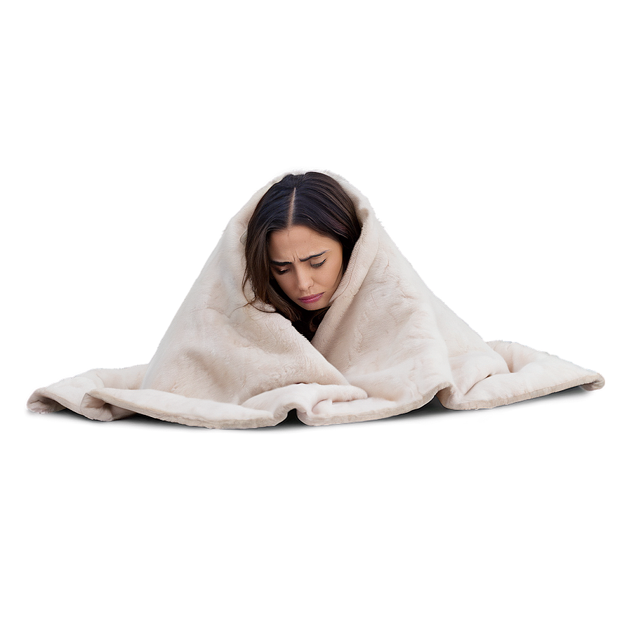 Sad Person In Blanket Png Iig79 PNG image