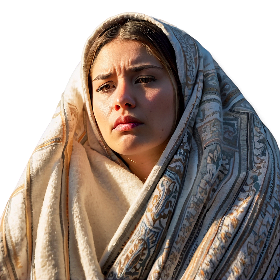 Sad Person In Blanket Png Mwp PNG image