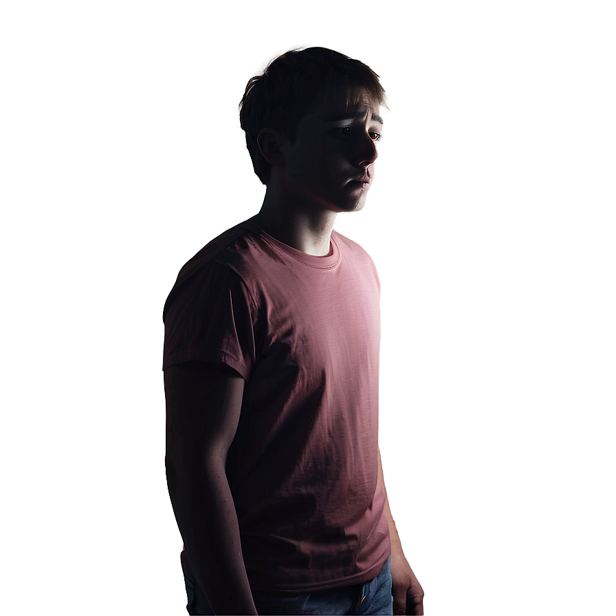 Sad Person In Dark Room Png 7 PNG image