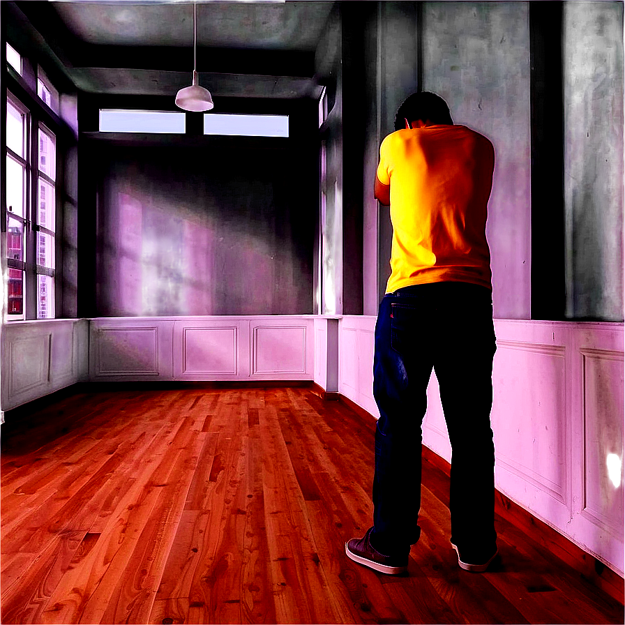 Sad Person In Empty Room Png Bsw PNG image