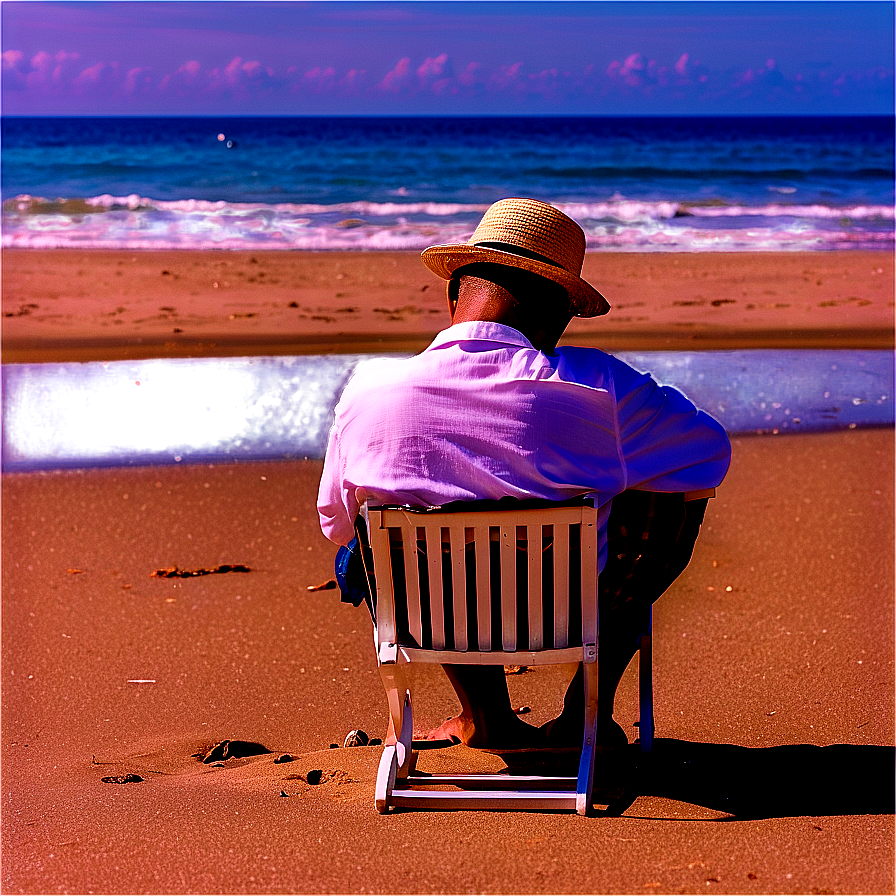 Sad Person On Deserted Beach Png Jlq49 PNG image