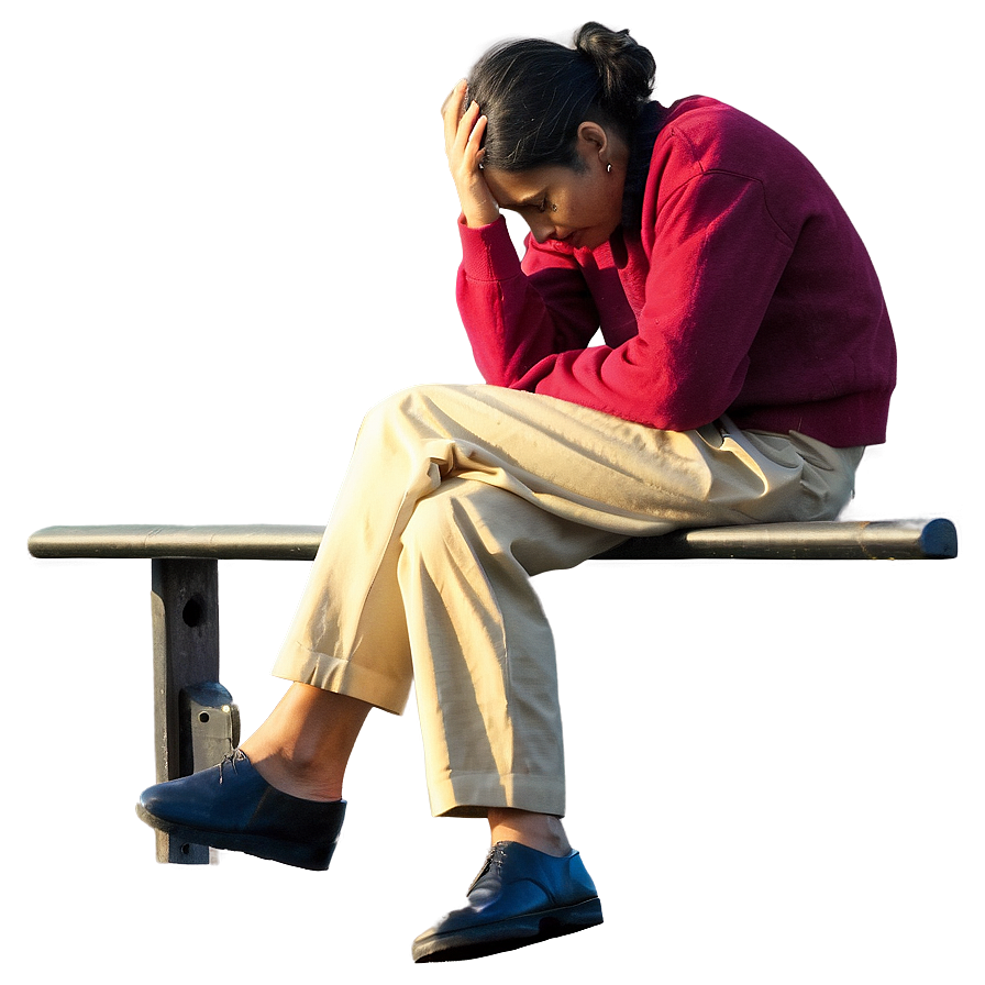 Sad Person Sitting Alone Png 61 PNG image