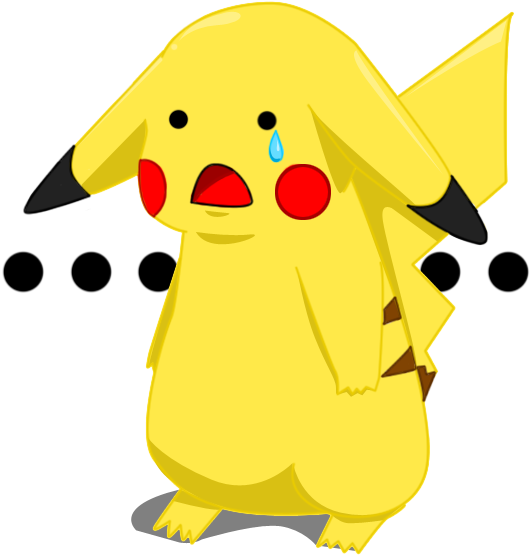 Sad Pikachu Crying PNG image