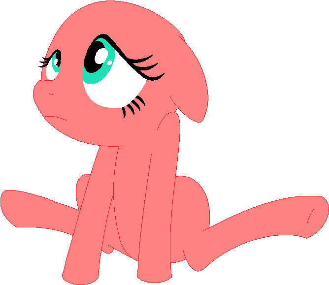 Sad Pony Base Vector PNG image