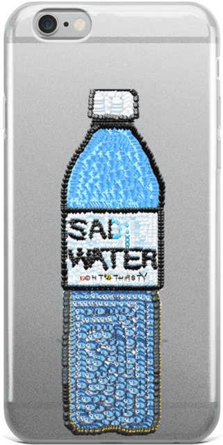 Sad Water Bottle Phone Case PNG image