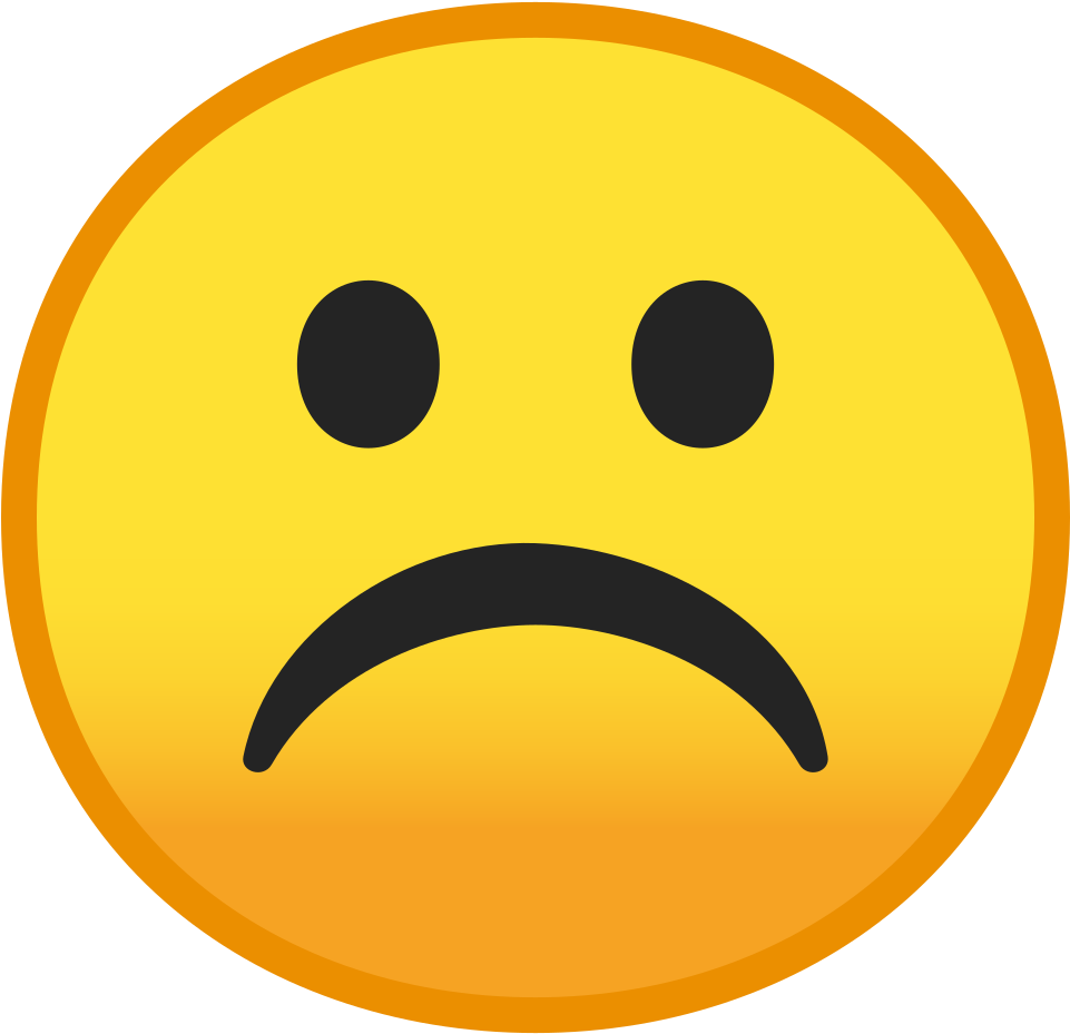 Sad Yellow Emoji Frown PNG image