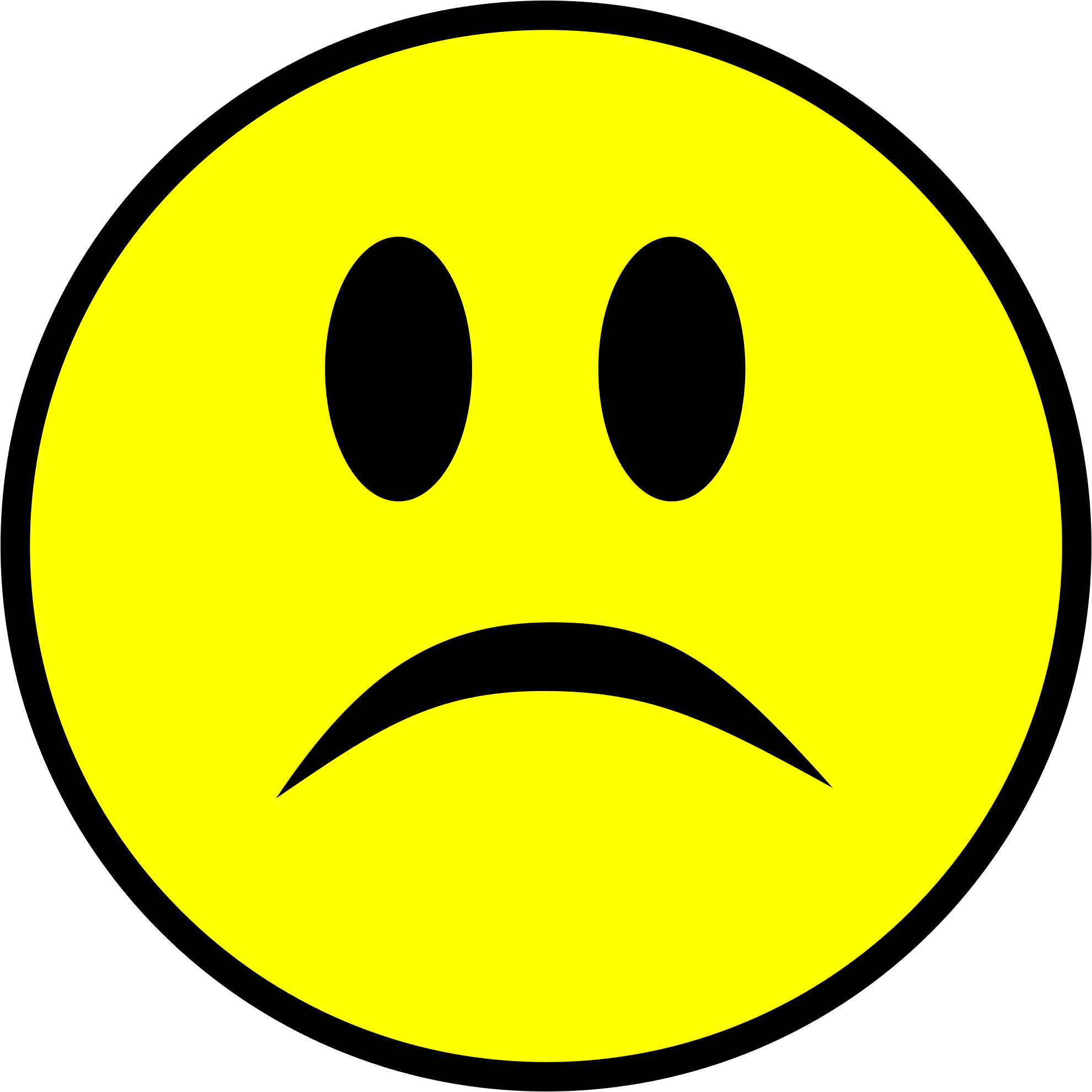 Sad Yellow Face Emoji PNG image